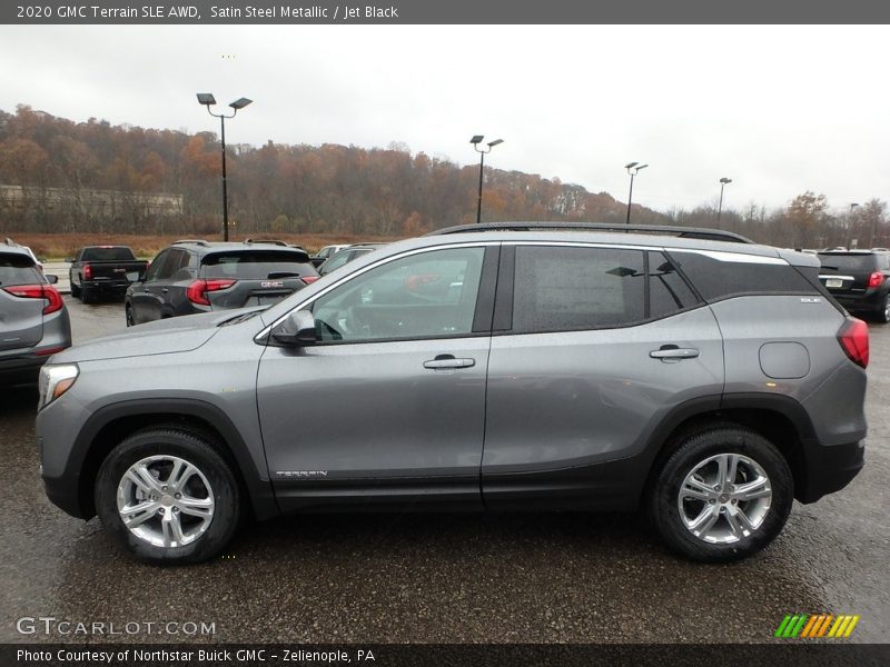 Satin Steel Metallic / Jet Black 2020 GMC Terrain SLE AWD