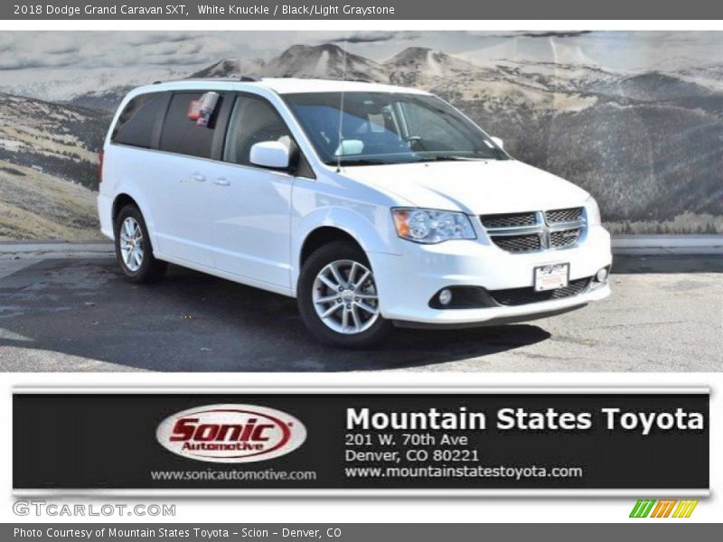 White Knuckle / Black/Light Graystone 2018 Dodge Grand Caravan SXT