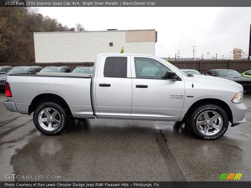 Bright Silver Metallic / Black/Diesel Gray 2018 Ram 1500 Express Quad Cab 4x4