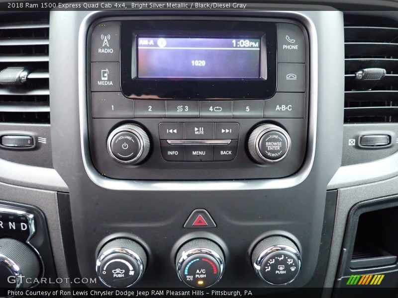 Bright Silver Metallic / Black/Diesel Gray 2018 Ram 1500 Express Quad Cab 4x4