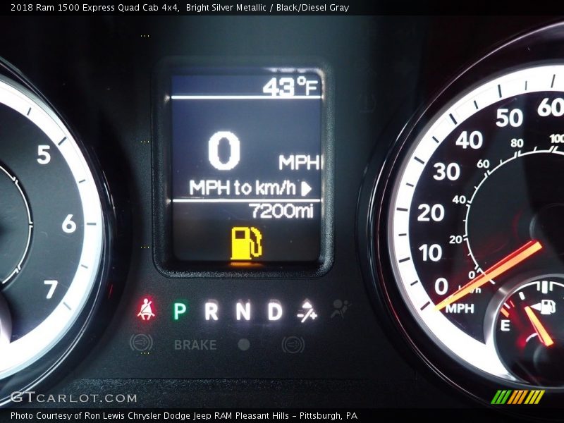 Bright Silver Metallic / Black/Diesel Gray 2018 Ram 1500 Express Quad Cab 4x4