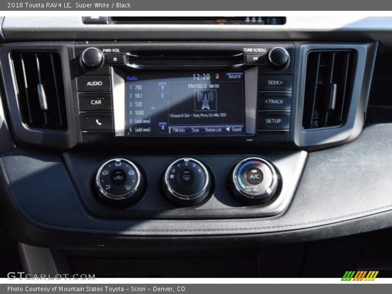 Super White / Black 2018 Toyota RAV4 LE