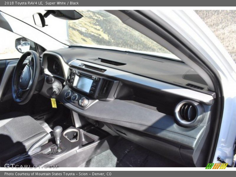 Super White / Black 2018 Toyota RAV4 LE