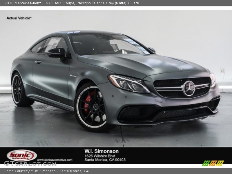 designo Selenite Grey (Matte) / Black 2018 Mercedes-Benz C 63 S AMG Coupe
