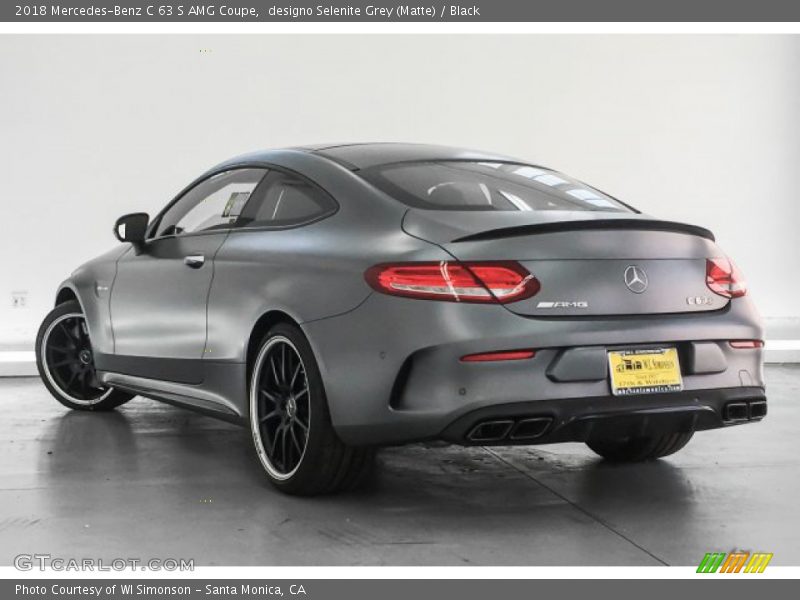 designo Selenite Grey (Matte) / Black 2018 Mercedes-Benz C 63 S AMG Coupe