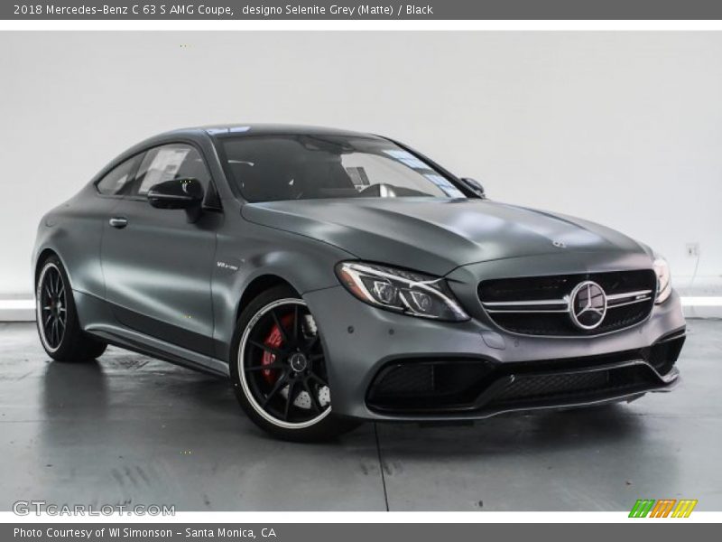 designo Selenite Grey (Matte) / Black 2018 Mercedes-Benz C 63 S AMG Coupe