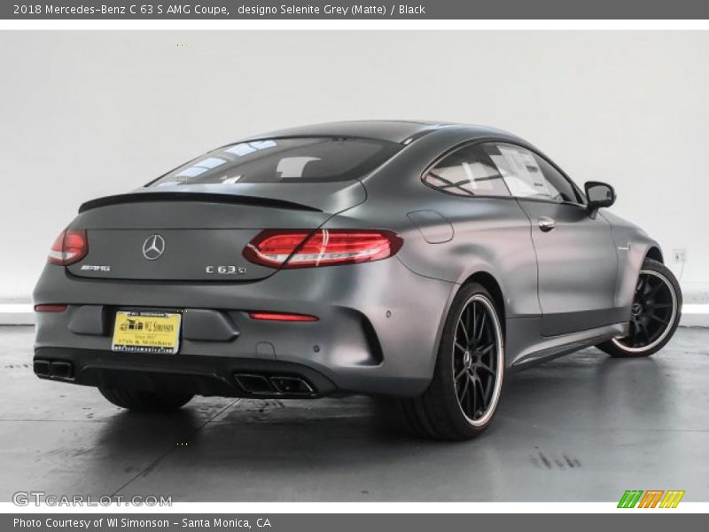 designo Selenite Grey (Matte) / Black 2018 Mercedes-Benz C 63 S AMG Coupe