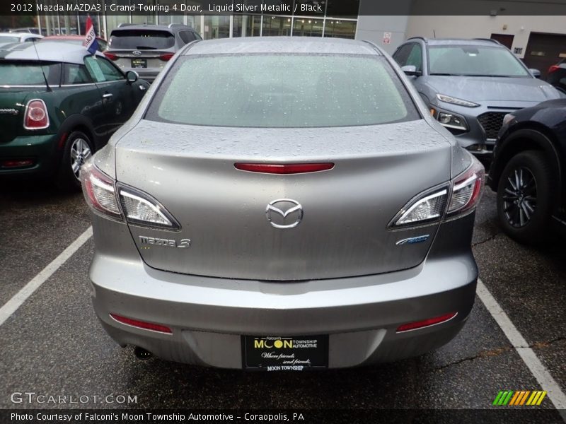 Liquid Silver Metallic / Black 2012 Mazda MAZDA3 i Grand Touring 4 Door