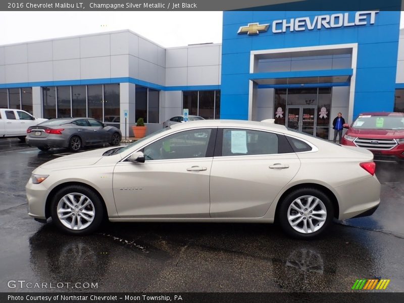 Champagne Silver Metallic / Jet Black 2016 Chevrolet Malibu LT