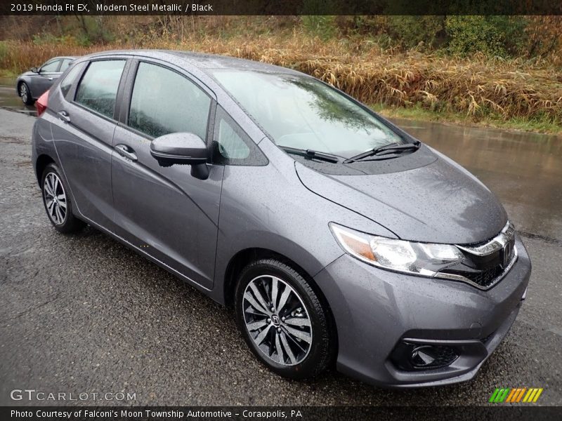 Modern Steel Metallic / Black 2019 Honda Fit EX