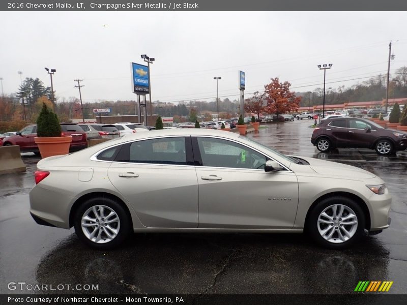 Champagne Silver Metallic / Jet Black 2016 Chevrolet Malibu LT