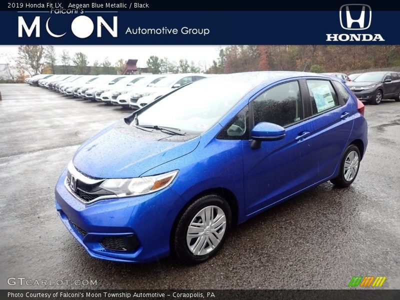 Aegean Blue Metallic / Black 2019 Honda Fit LX
