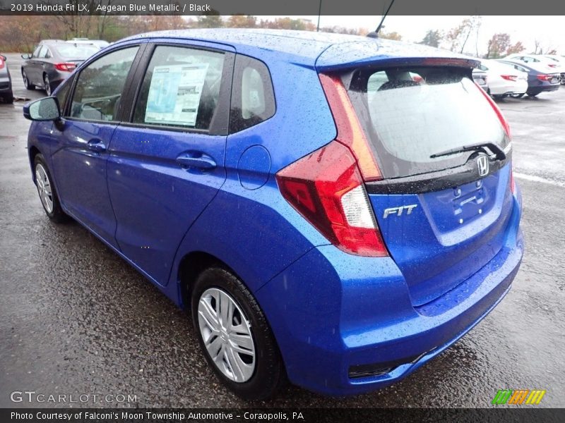 Aegean Blue Metallic / Black 2019 Honda Fit LX