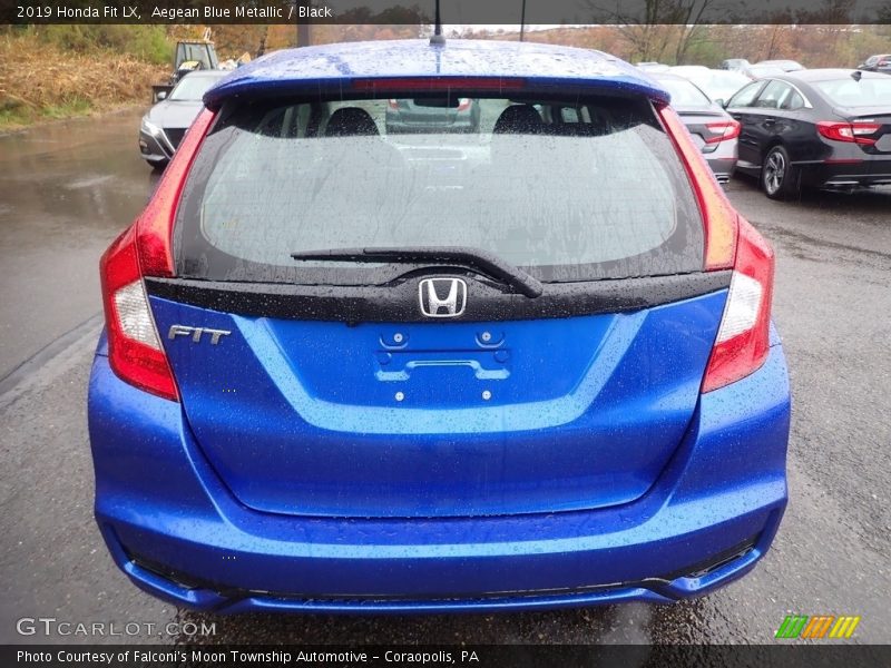 Aegean Blue Metallic / Black 2019 Honda Fit LX