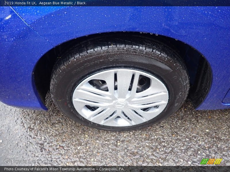 Aegean Blue Metallic / Black 2019 Honda Fit LX
