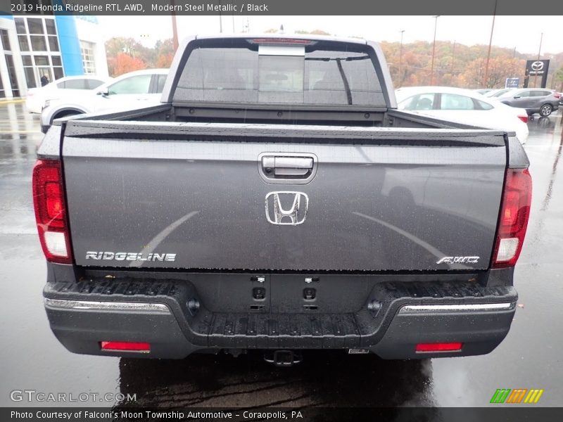 Modern Steel Metallic / Black 2019 Honda Ridgeline RTL AWD