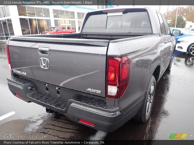 Modern Steel Metallic / Black 2019 Honda Ridgeline RTL AWD