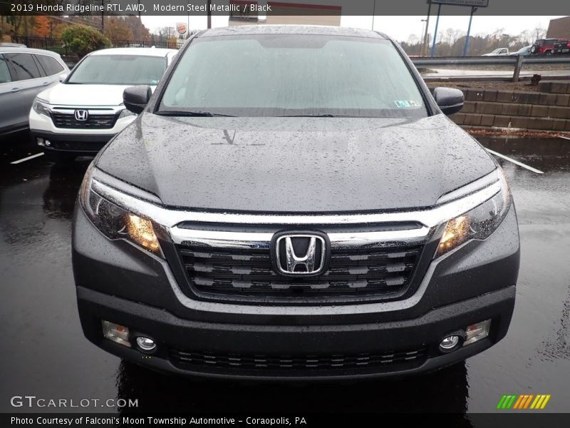 Modern Steel Metallic / Black 2019 Honda Ridgeline RTL AWD