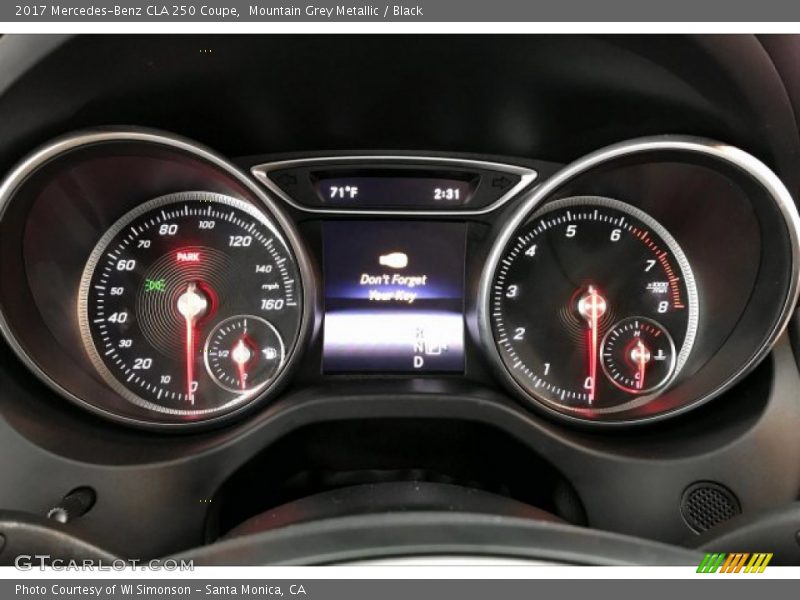 Mountain Grey Metallic / Black 2017 Mercedes-Benz CLA 250 Coupe