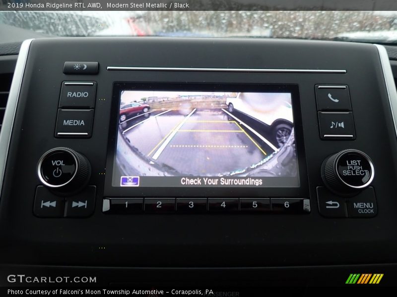 Modern Steel Metallic / Black 2019 Honda Ridgeline RTL AWD
