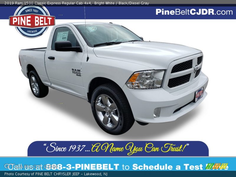 Bright White / Black/Diesel Gray 2019 Ram 1500 Classic Express Regular Cab 4x4