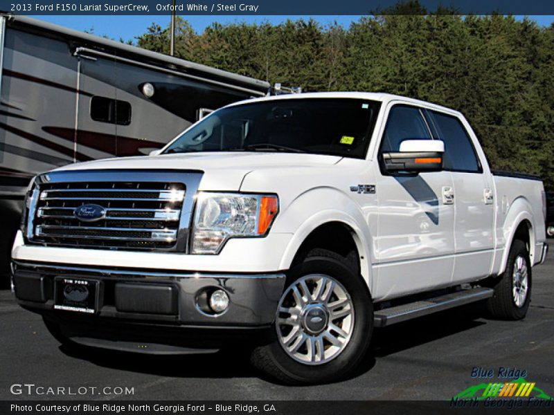 Oxford White / Steel Gray 2013 Ford F150 Lariat SuperCrew