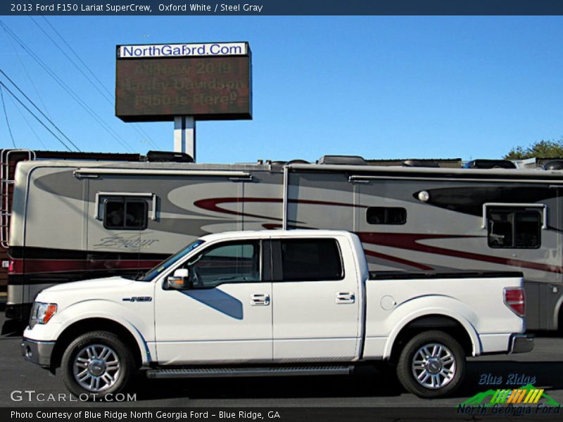 Oxford White / Steel Gray 2013 Ford F150 Lariat SuperCrew