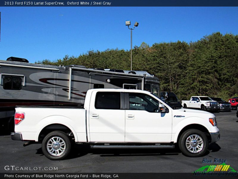 Oxford White / Steel Gray 2013 Ford F150 Lariat SuperCrew