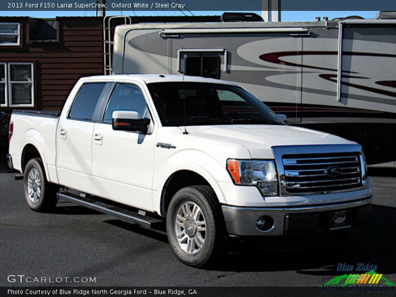 Oxford White / Steel Gray 2013 Ford F150 Lariat SuperCrew