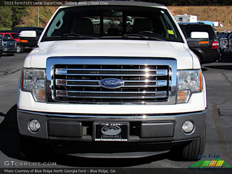 Oxford White / Steel Gray 2013 Ford F150 Lariat SuperCrew
