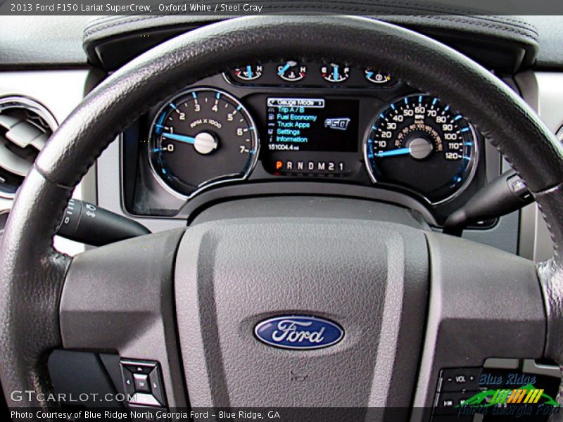 Oxford White / Steel Gray 2013 Ford F150 Lariat SuperCrew