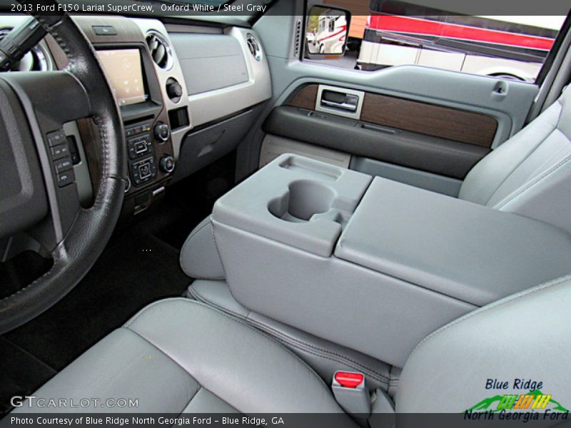 Oxford White / Steel Gray 2013 Ford F150 Lariat SuperCrew