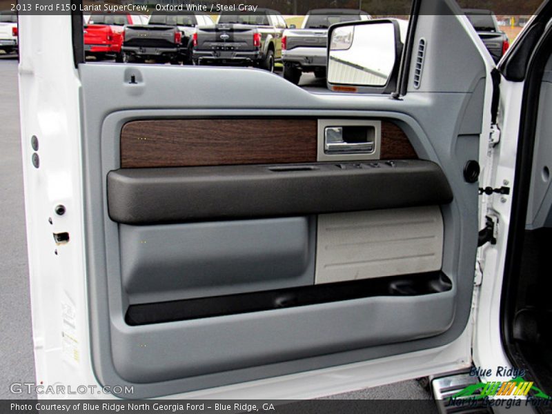 Oxford White / Steel Gray 2013 Ford F150 Lariat SuperCrew