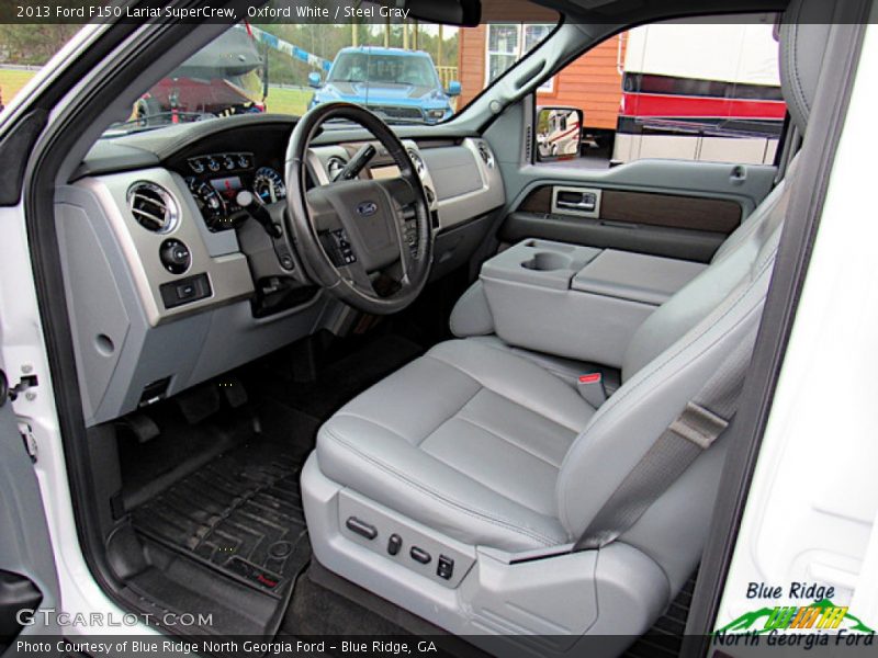 Oxford White / Steel Gray 2013 Ford F150 Lariat SuperCrew