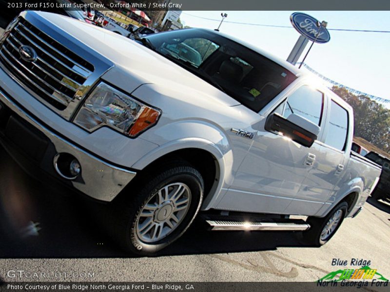 Oxford White / Steel Gray 2013 Ford F150 Lariat SuperCrew
