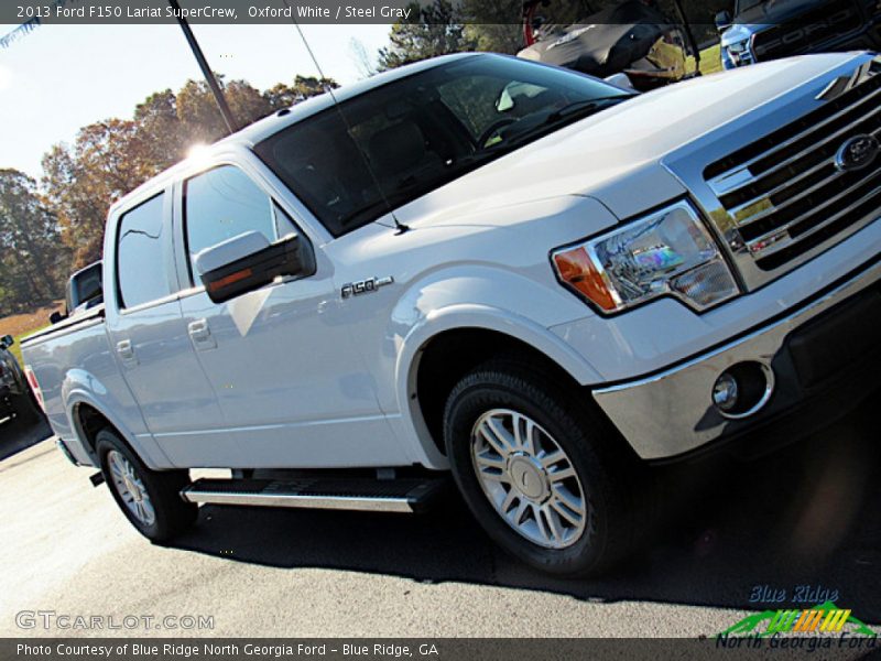 Oxford White / Steel Gray 2013 Ford F150 Lariat SuperCrew