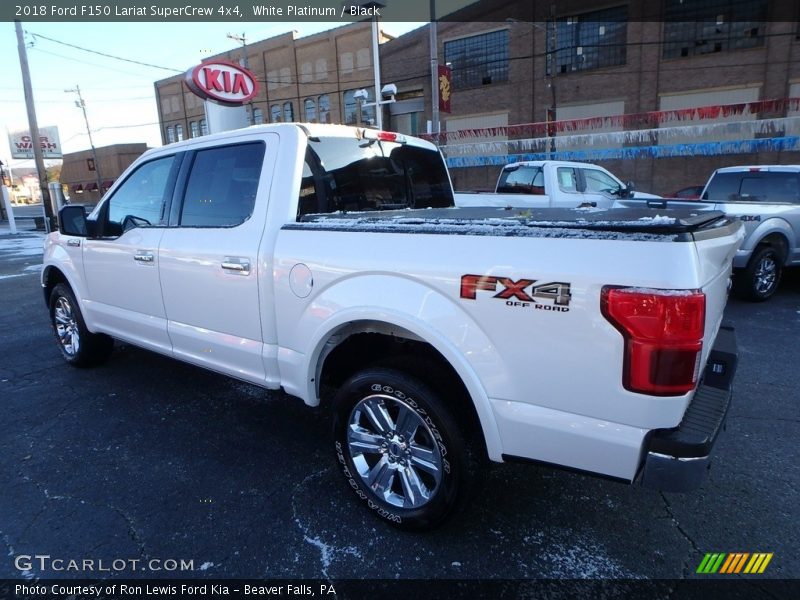 White Platinum / Black 2018 Ford F150 Lariat SuperCrew 4x4