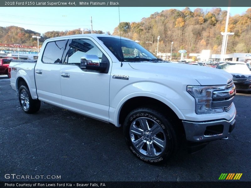 White Platinum / Black 2018 Ford F150 Lariat SuperCrew 4x4