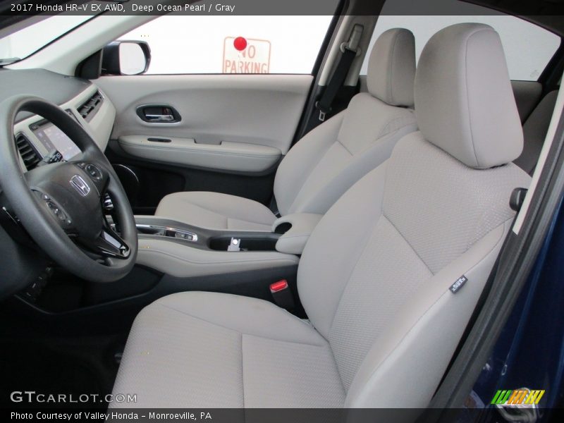 Deep Ocean Pearl / Gray 2017 Honda HR-V EX AWD