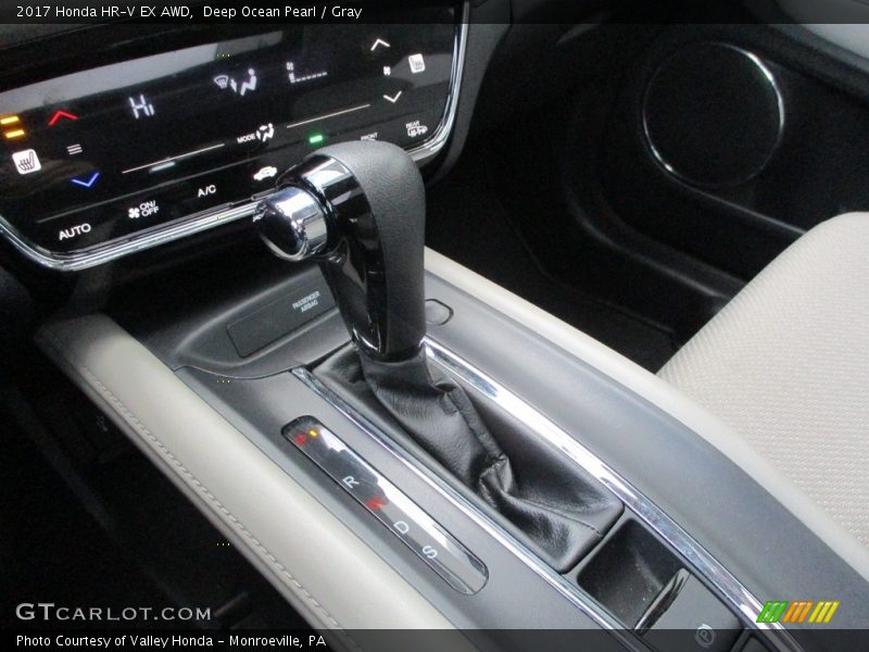 Deep Ocean Pearl / Gray 2017 Honda HR-V EX AWD