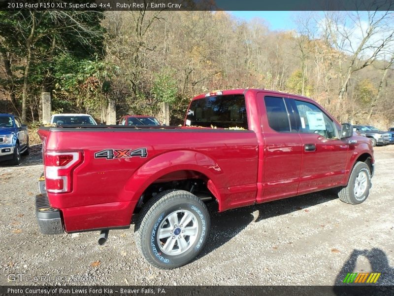 Ruby Red / Earth Gray 2019 Ford F150 XLT SuperCab 4x4