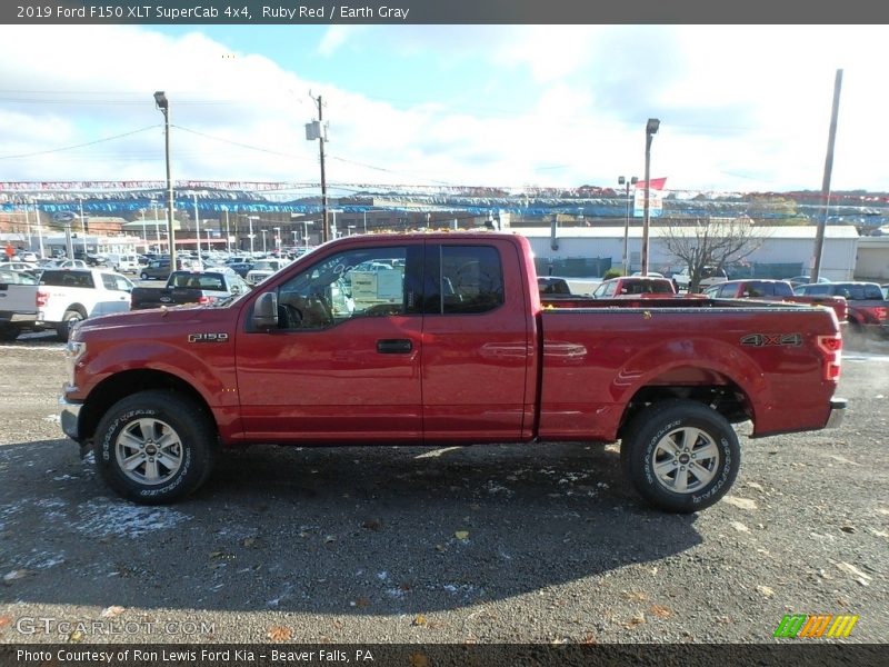 Ruby Red / Earth Gray 2019 Ford F150 XLT SuperCab 4x4