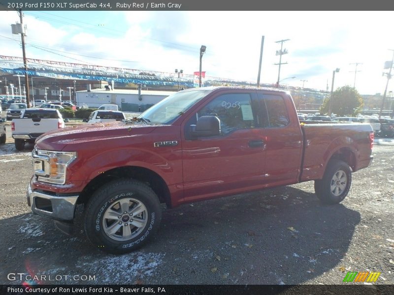 Ruby Red / Earth Gray 2019 Ford F150 XLT SuperCab 4x4