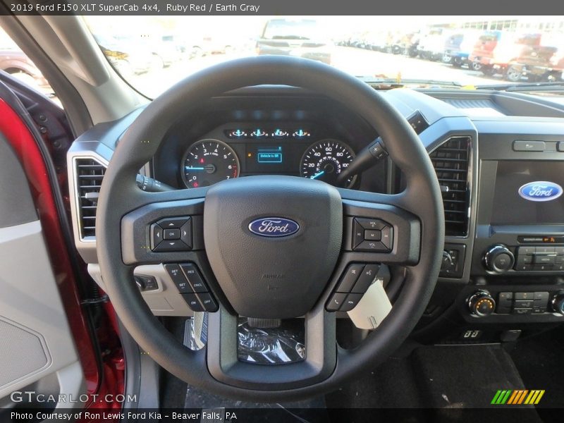 Ruby Red / Earth Gray 2019 Ford F150 XLT SuperCab 4x4