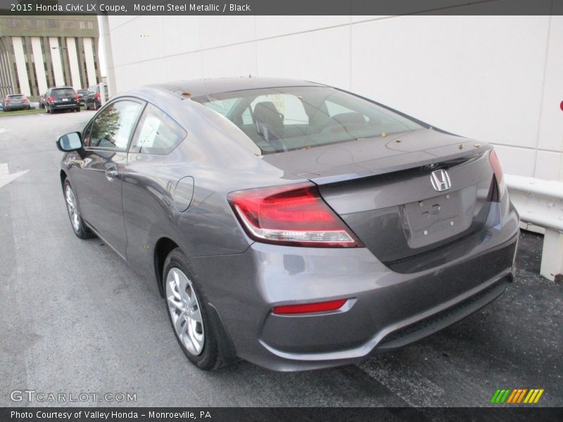 Modern Steel Metallic / Black 2015 Honda Civic LX Coupe