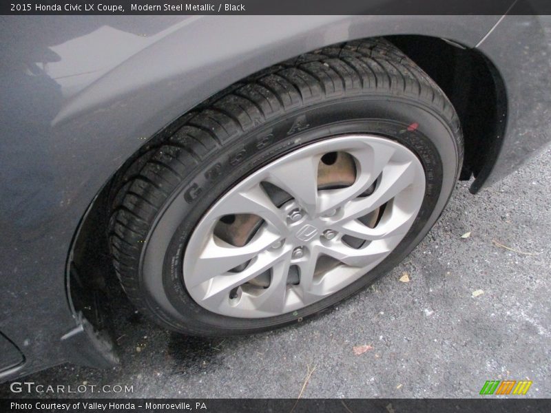 Modern Steel Metallic / Black 2015 Honda Civic LX Coupe