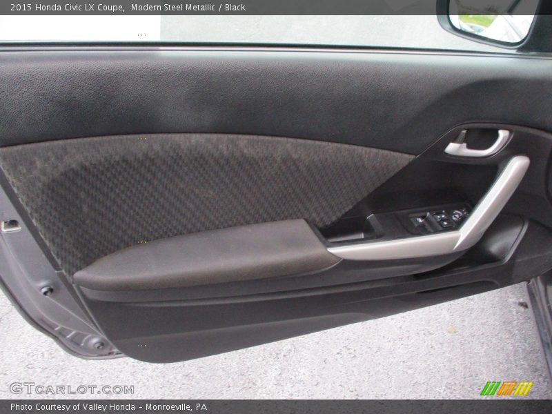 Modern Steel Metallic / Black 2015 Honda Civic LX Coupe