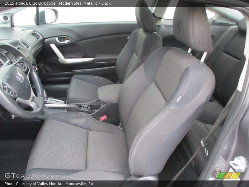 Modern Steel Metallic / Black 2015 Honda Civic LX Coupe