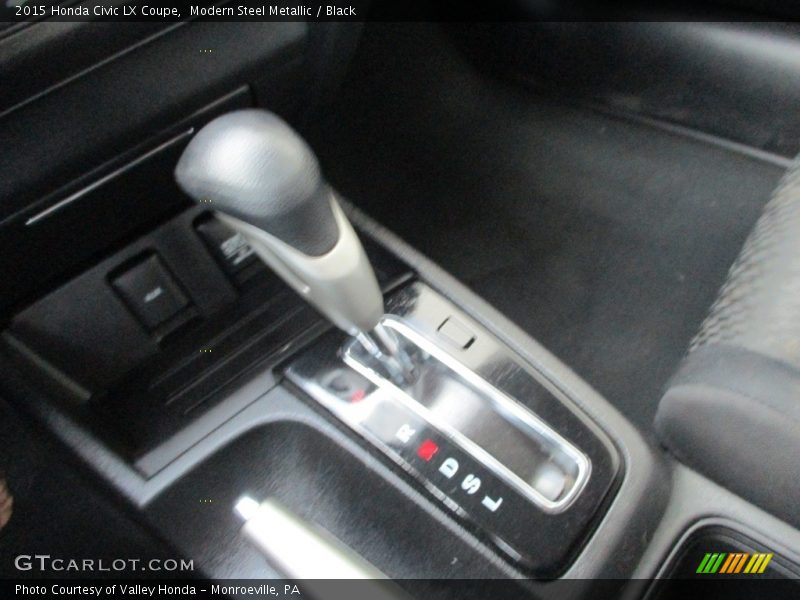 Modern Steel Metallic / Black 2015 Honda Civic LX Coupe