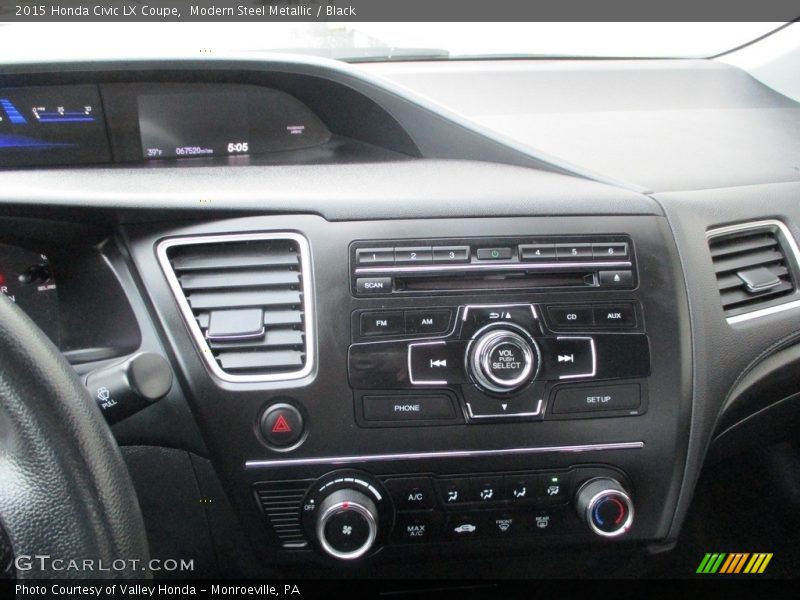 Modern Steel Metallic / Black 2015 Honda Civic LX Coupe